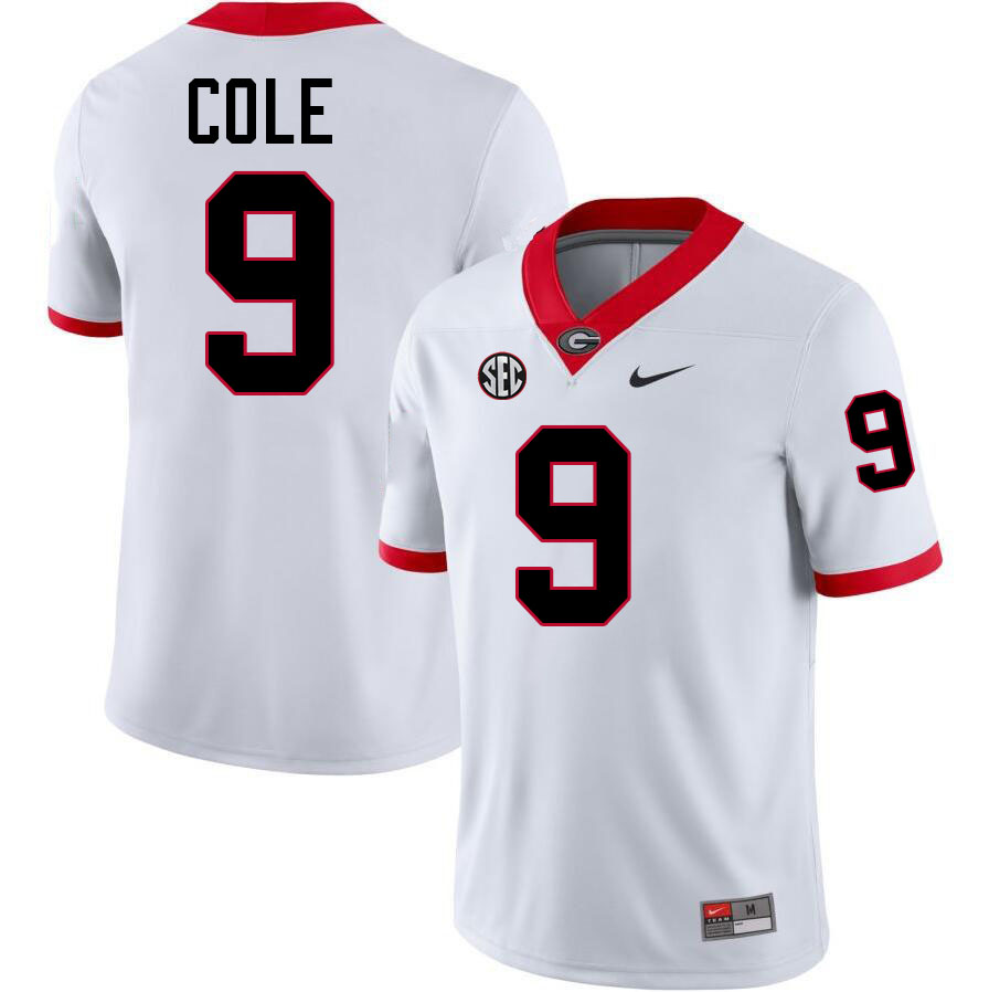 #9 Chris Cole UGA Jersey,University Of Georgia Bulldogs Football Jersey,Uniforms,Gears-White